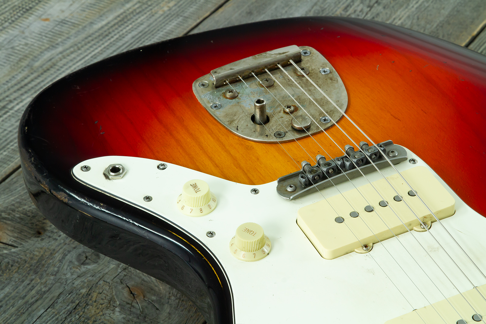 Haar Guitars Trad Jm 2s Fralin #43593 - Aged 3 Tone Sunburst - Retro-rock elektrische gitaar - Variation 4