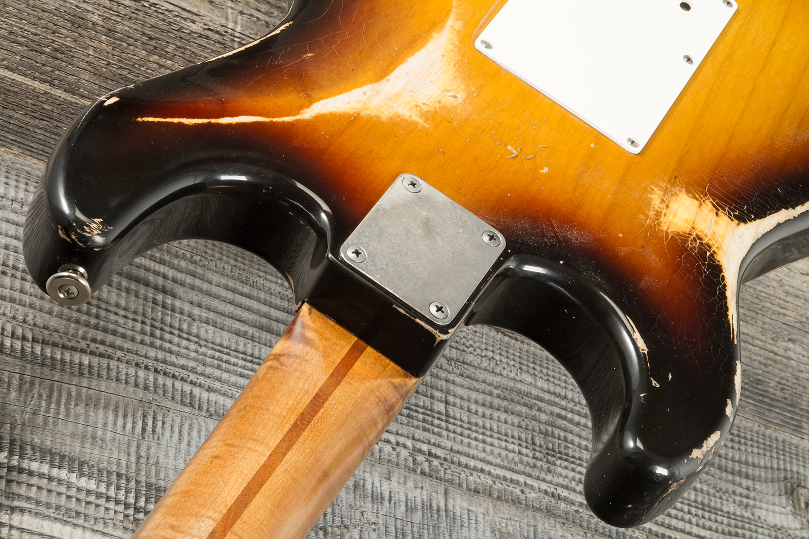 Haar Guitars Trad S 3s Kloppman Trem Mn #42273 - Aged 2-tone Tobacco - Elektrische gitaar in Strat vorm - Variation 9