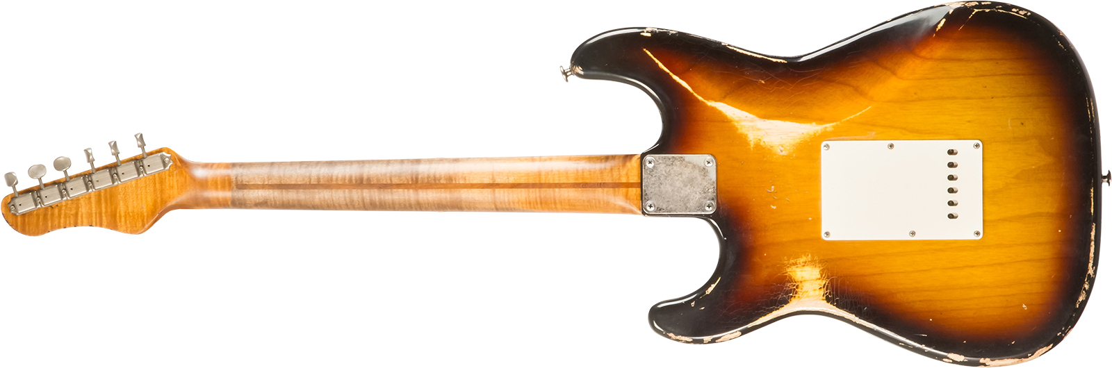 Haar Guitars Trad S 3s Kloppman Trem Mn #42273 - Aged 2-tone Tobacco - Elektrische gitaar in Strat vorm - Variation 1