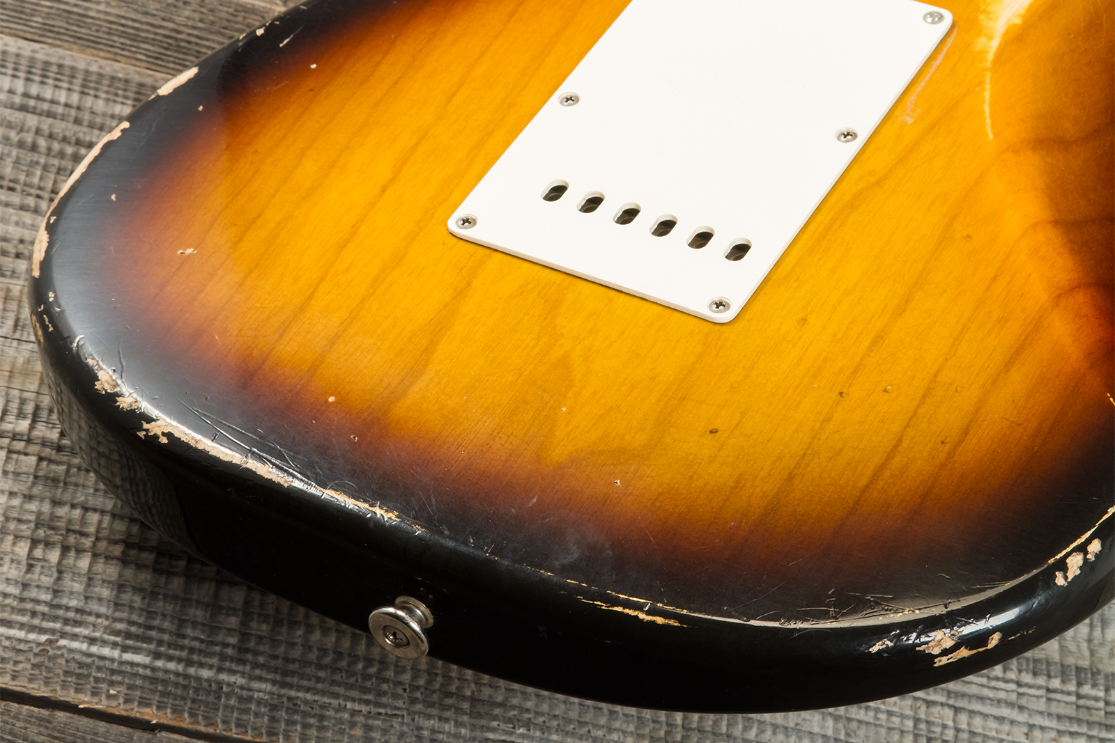 Haar Guitars Trad S 3s Kloppman Trem Mn #42273 - Aged 2-tone Tobacco - Elektrische gitaar in Strat vorm - Variation 8