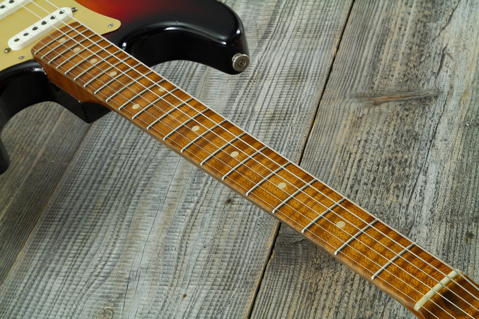 Haar Guitars Trad S 3s Kloppmann Mn #43485 - Aged 3 Tone Sunburst - Elektrische gitaar in Strat vorm - Variation 5