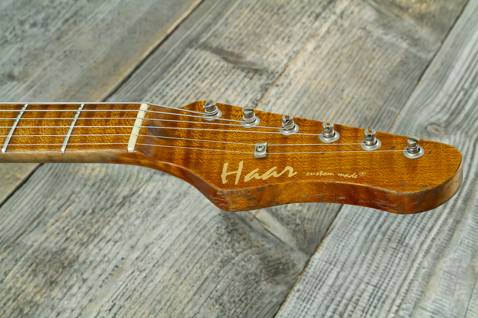 Haar Guitars Trad S 3s Kloppmann Mn #43485 - Aged 3 Tone Sunburst - Elektrische gitaar in Strat vorm - Variation 6