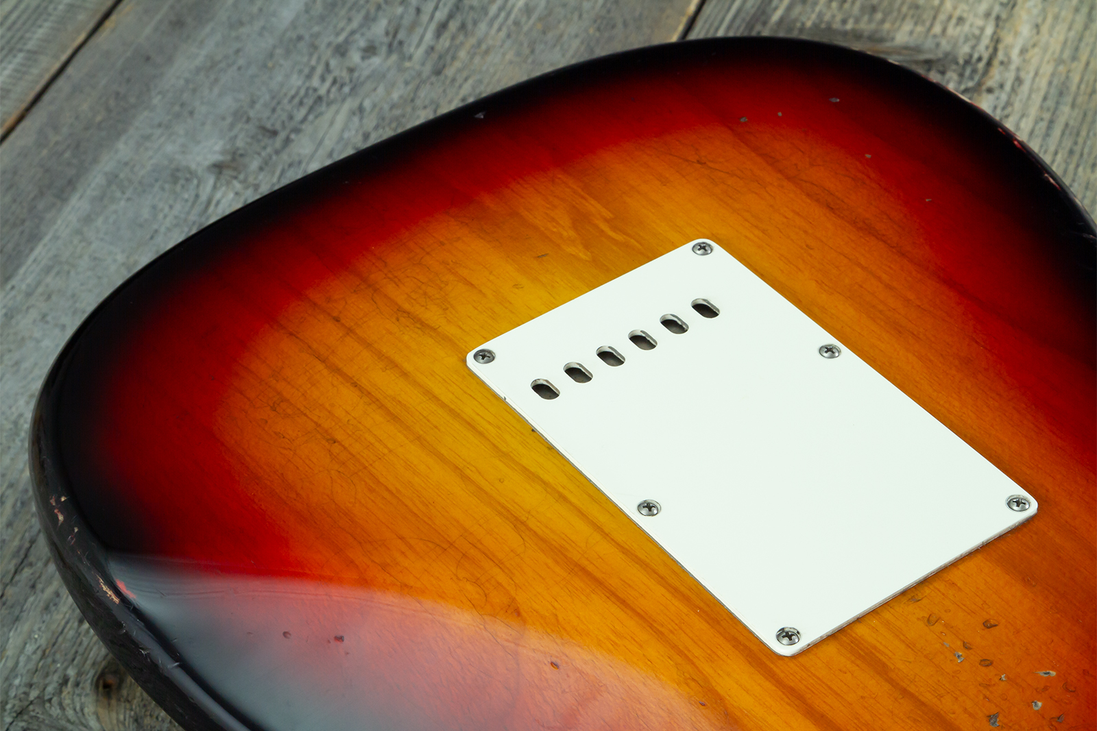 Haar Guitars Trad S 3s Kloppmann Mn #43485 - Aged 3 Tone Sunburst - Elektrische gitaar in Strat vorm - Variation 8