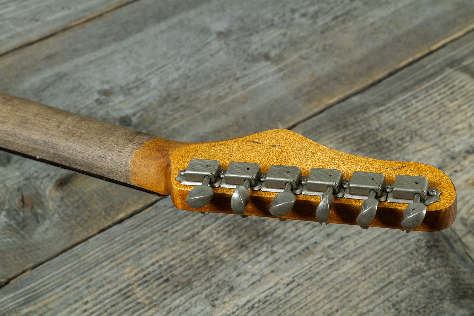 Haar Guitars Trad S 3s Klopppmann Trem Rw #43484 - Aged 2-tone Chocolate Sunburst - Elektrische gitaar in Strat vorm - Variation 10