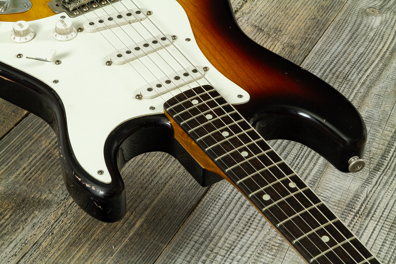 Haar Guitars Trad S 3s Klopppmann Trem Rw #43484 - Aged 2-tone Chocolate Sunburst - Elektrische gitaar in Strat vorm - Variation 4