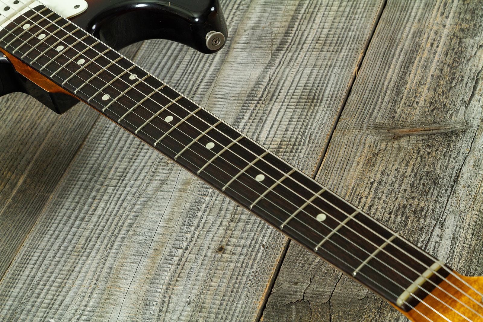 Haar Guitars Trad S 3s Klopppmann Trem Rw #43484 - Aged 2-tone Chocolate Sunburst - Elektrische gitaar in Strat vorm - Variation 5