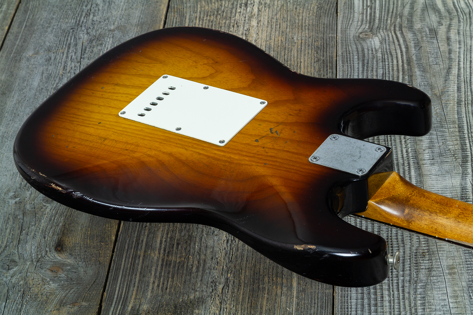 Haar Guitars Trad S 3s Klopppmann Trem Rw #43484 - Aged 2-tone Chocolate Sunburst - Elektrische gitaar in Strat vorm - Variation 7