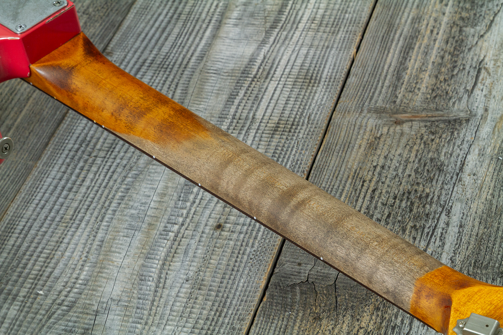 Haar Guitars Trad S 3s Klopppmann Trem Rw #43486 - Aged Fiesta Red - Elektrische gitaar in Strat vorm - Variation 9