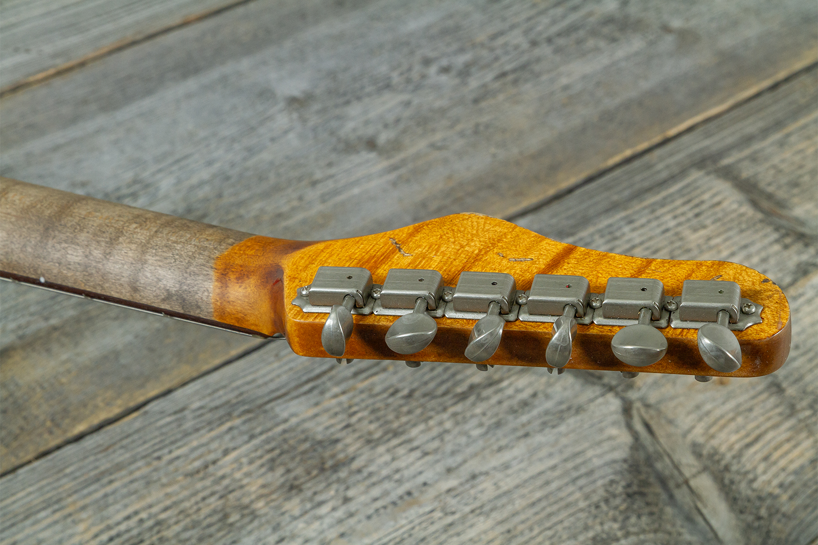 Haar Guitars Trad S 3s Klopppmann Trem Rw #43486 - Aged Fiesta Red - Elektrische gitaar in Strat vorm - Variation 10