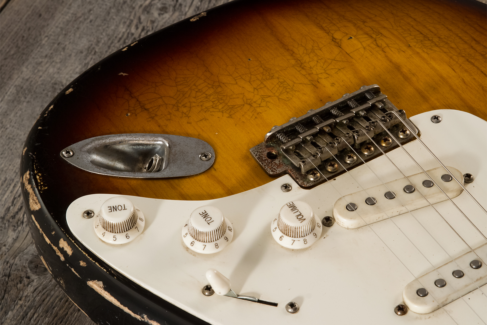 Haar Guitars Trad S 3s Lindy Fralin Trem Mn #42272 - Aged 2-tone Tobacco - Elektrische gitaar in Str-vorm - Variation 4