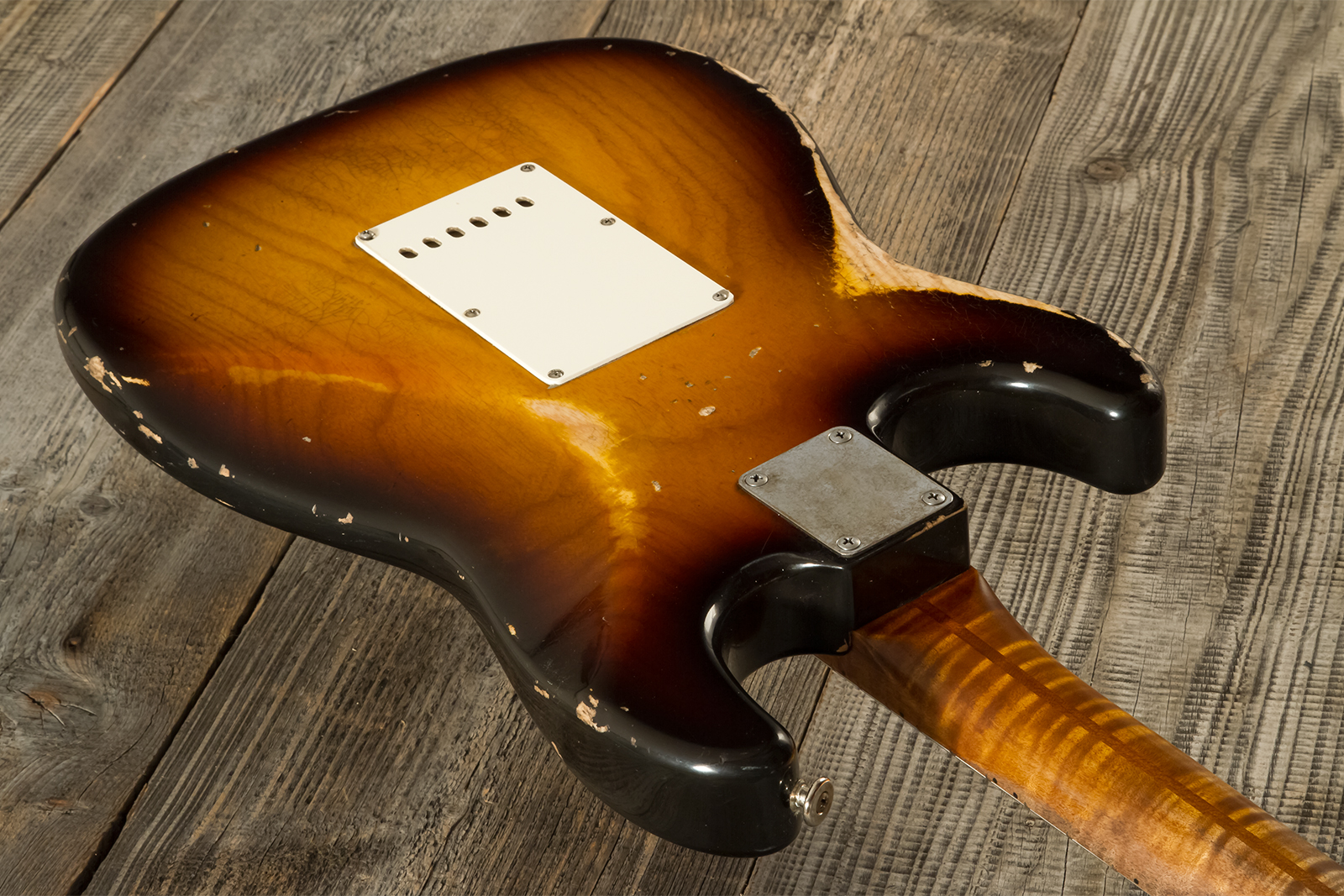 Haar Guitars Trad S 3s Lindy Fralin Trem Mn #42272 - Aged 2-tone Tobacco - Elektrische gitaar in Str-vorm - Variation 7
