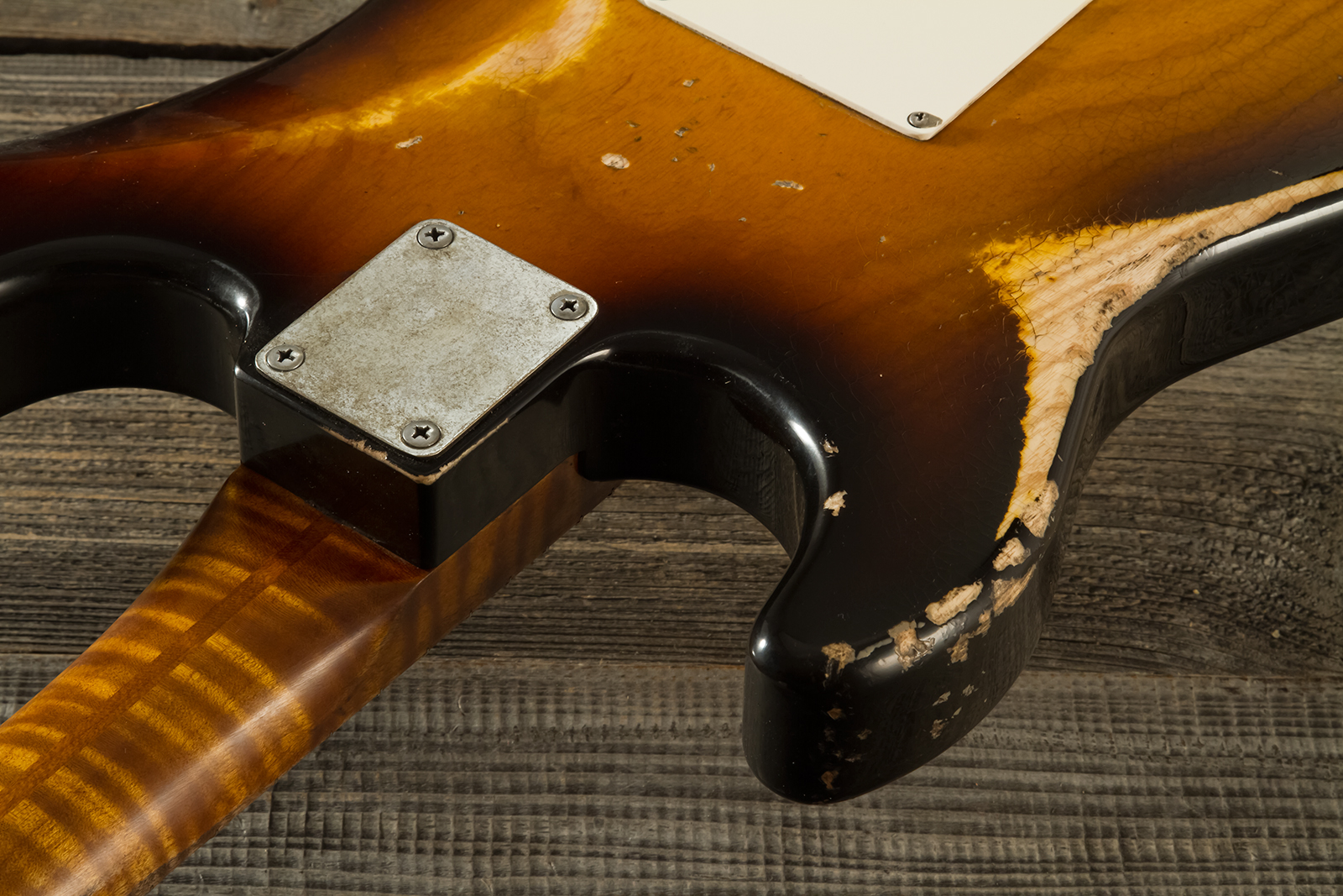 Haar Guitars Trad S 3s Lindy Fralin Trem Mn #42272 - Aged 2-tone Tobacco - Elektrische gitaar in Str-vorm - Variation 8