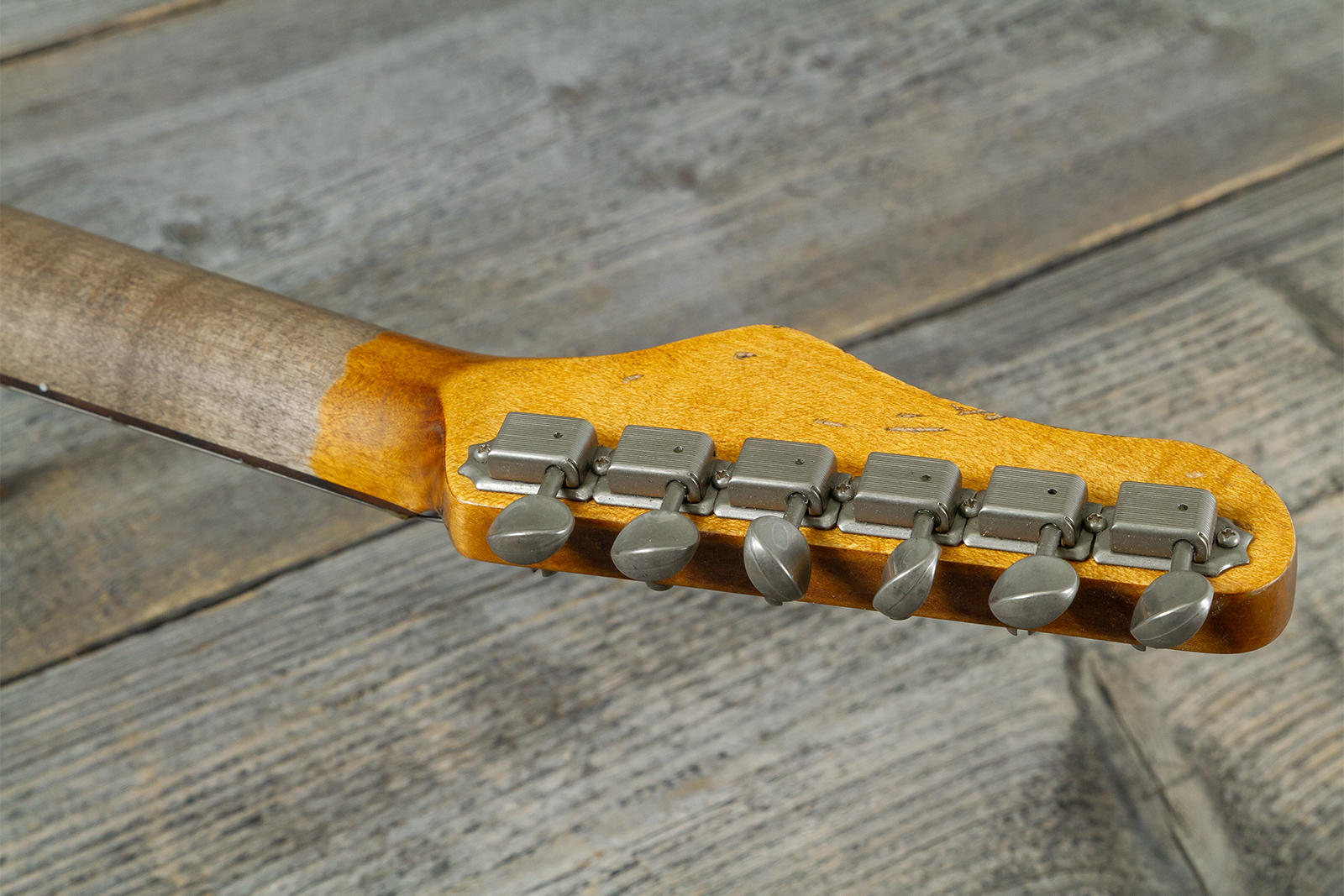 Haar Guitars Trad S 3s Lindy Fralin Trem Rw #43487 - Aged Surf Green - Elektrische gitaar in Strat vorm - Variation 10