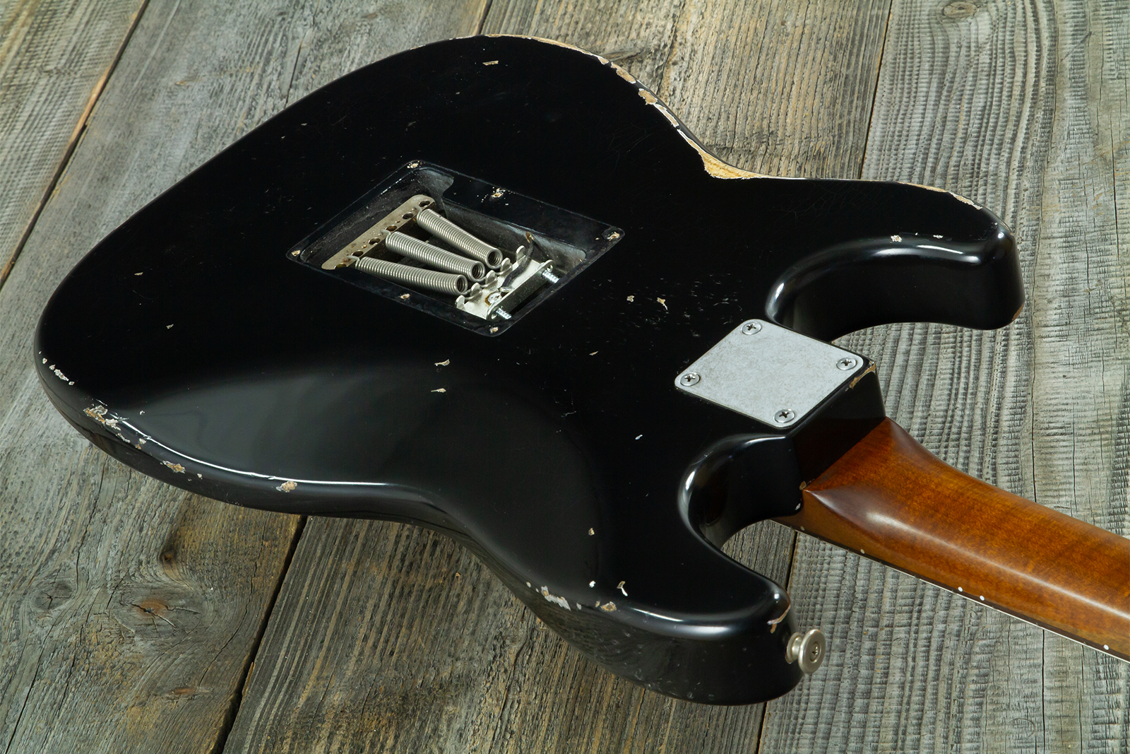 Haar Guitars Trad S Hss Amber Trem Rw #43517 - Aged Black - Elektrische gitaar in Strat vorm - Variation 8