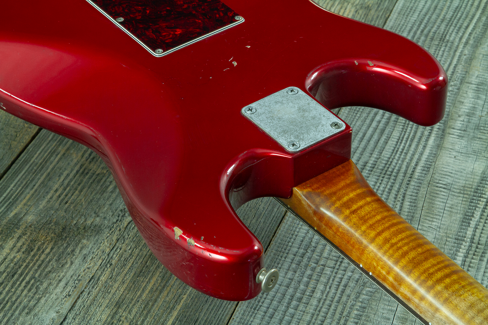 Haar Guitars Trad S Hss Lindy Fralin Trem Rw #43516 - Aged Candy Apple Red - Elektrische gitaar in Strat vorm - Variation 10