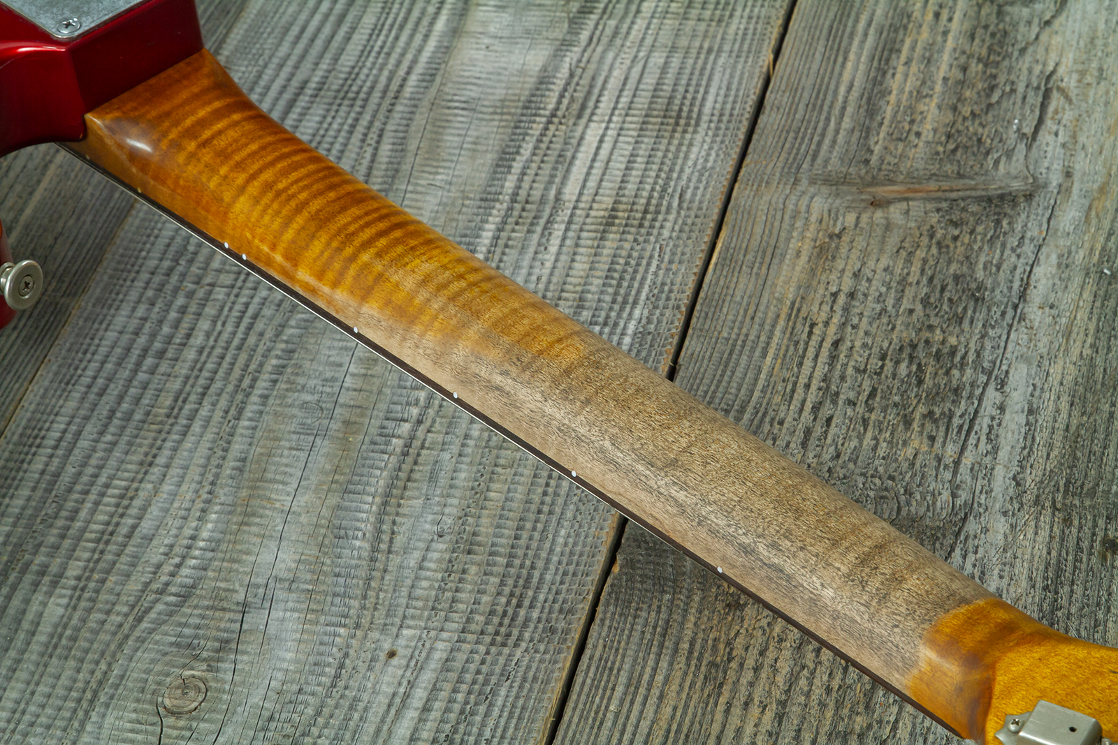 Haar Guitars Trad S Hss Lindy Fralin Trem Rw #43516 - Aged Candy Apple Red - Elektrische gitaar in Strat vorm - Variation 11