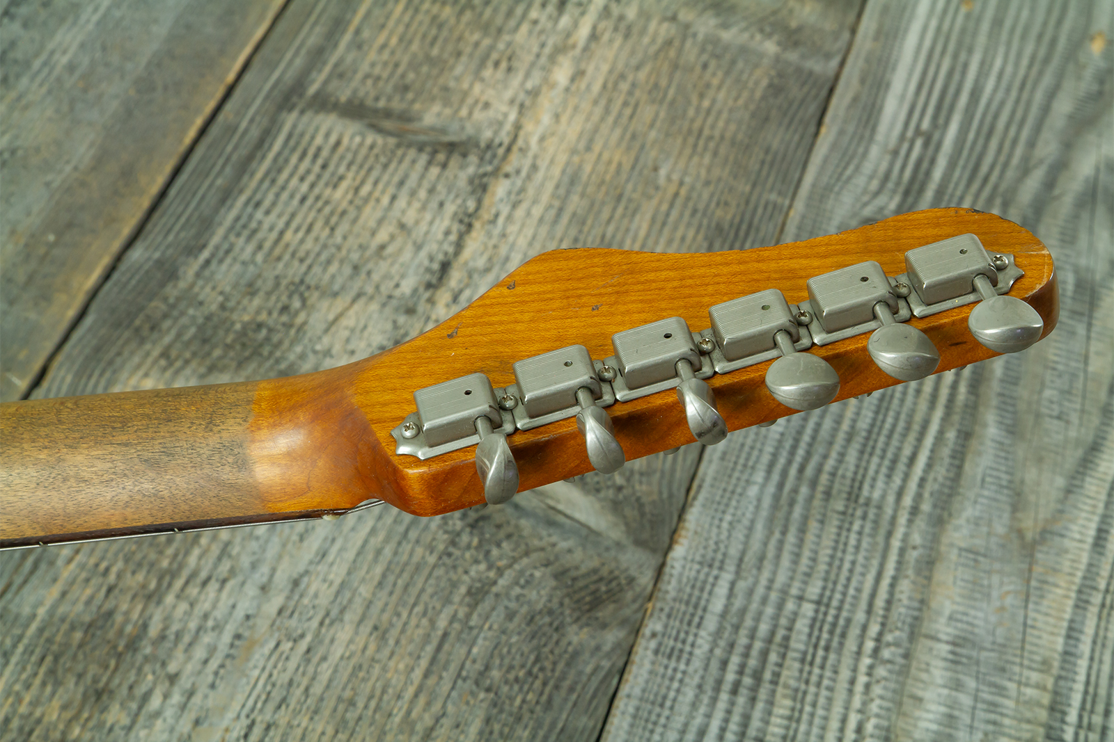 Haar Guitars Trad S Hss Lindy Fralin Trem Rw #43592 - Aged Teal Green Metallic - Elektrische gitaar in Strat vorm - Variation 13
