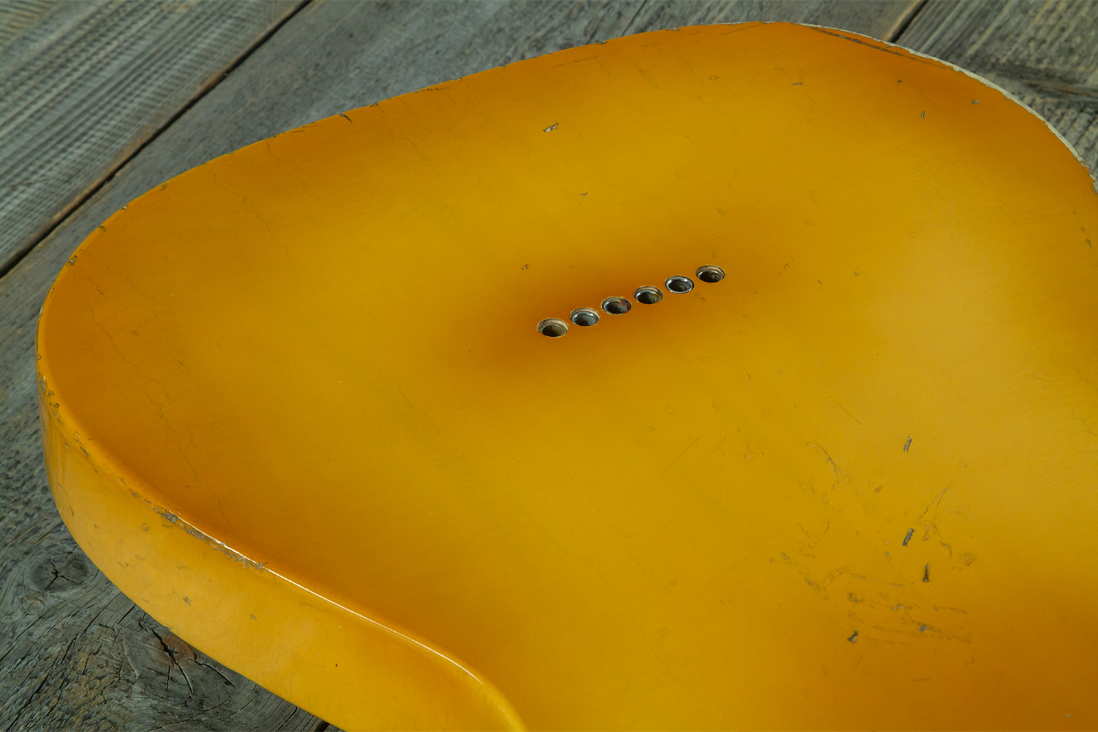 Haar Guitars Trad T 2s Amber Ht Mn #43590 - Aged Butterscotch - Televorm elektrische gitaar - Variation 10