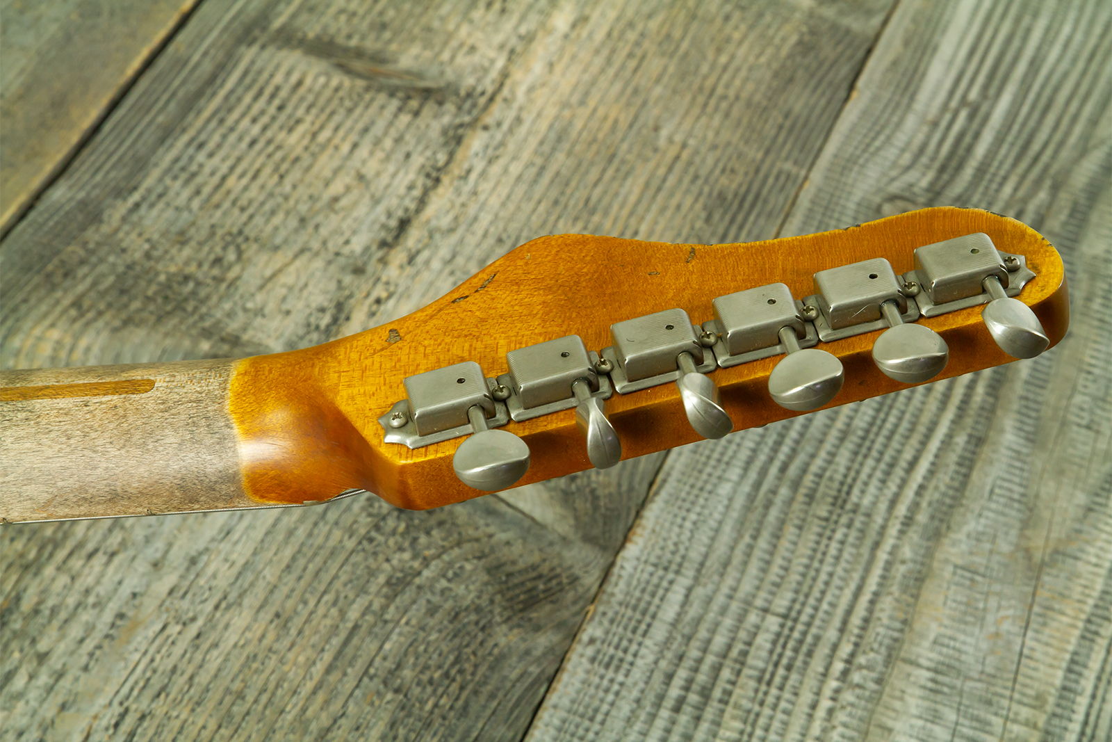 Haar Guitars Trad T 2s Amber Ht Mn #43590 - Aged Butterscotch - Televorm elektrische gitaar - Variation 14
