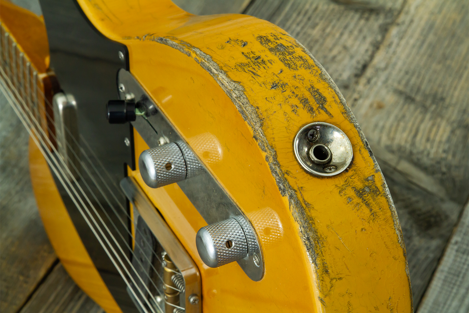 Haar Guitars Trad T 2s Amber Ht Mn #43590 - Aged Butterscotch - Televorm elektrische gitaar - Variation 4