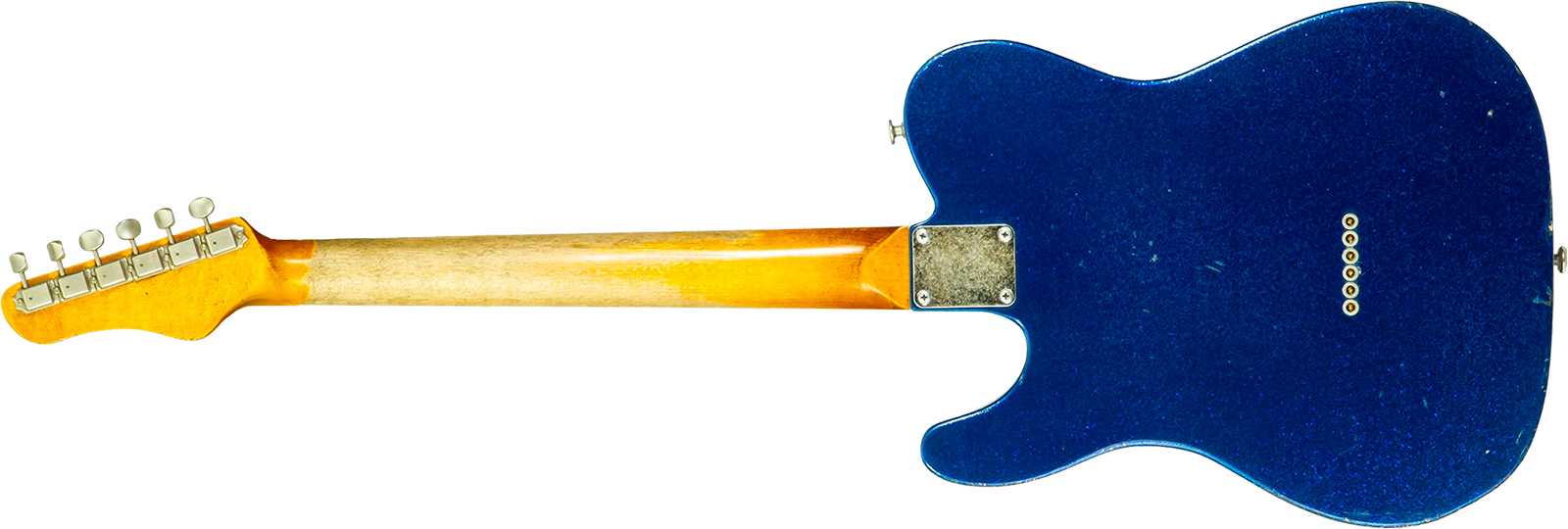 Haar Guitars Trad T 2s Lindy Fralin #43671 - Aged Sparkle Blue - Televorm elektrische gitaar - Variation 1