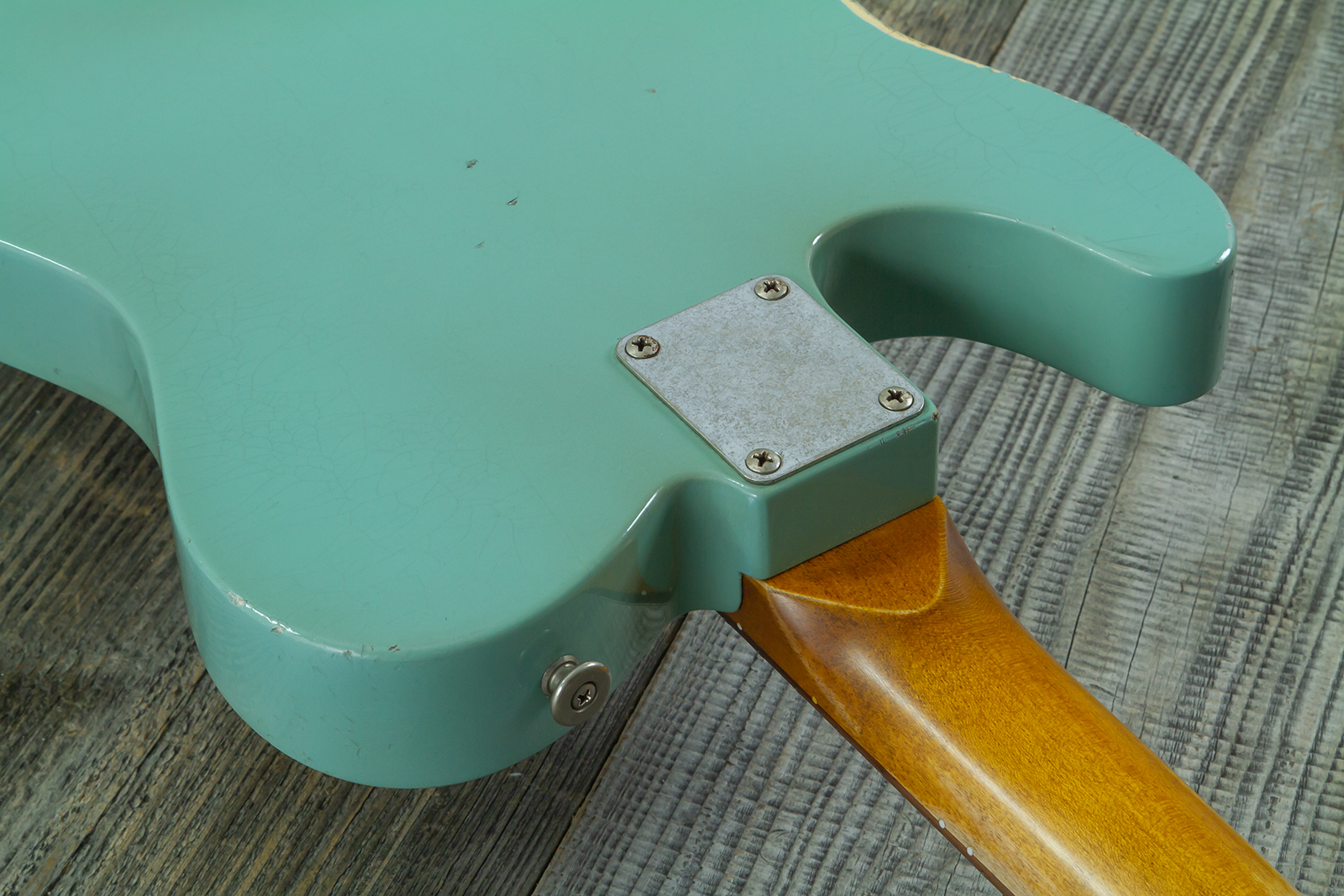 Haar Guitars Trad T Custom 2h Tv Jones Ht Rw #43519 - Aged Spring Green - Televorm elektrische gitaar - Variation 9