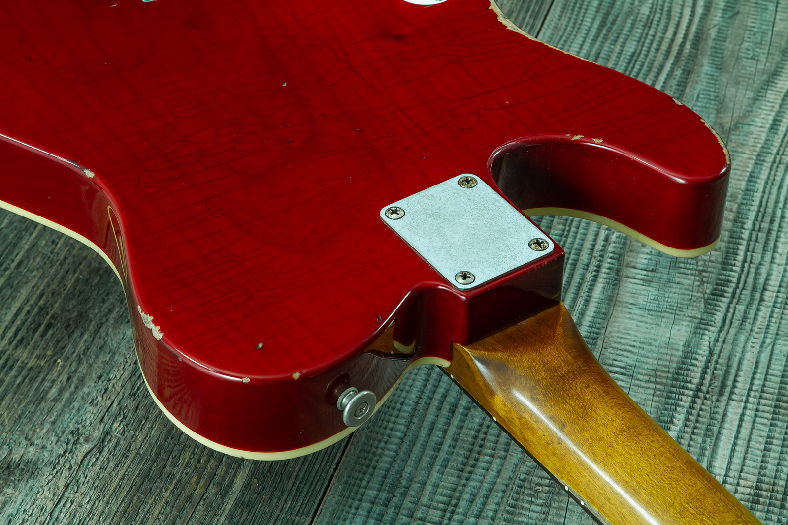 Haar Guitars Trad T Custom 2h Tv Jones Ht Rw #43524 - Aged Brown Natural - Televorm elektrische gitaar - Variation 11