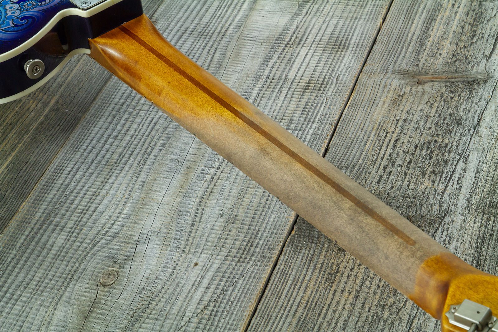 Haar Guitars Trad T Custom 2s Kloppmann. Mn  #43518 - Blue Paisley - Televorm elektrische gitaar - Variation 10