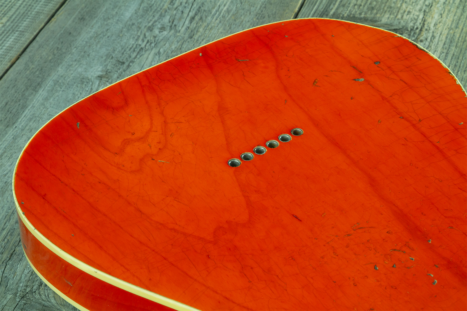 Haar Guitars Trad T Custom 2s P90 Lindy Fralin Mn Ht #43488 - Orange See Through - Televorm elektrische gitaar - Variation 11