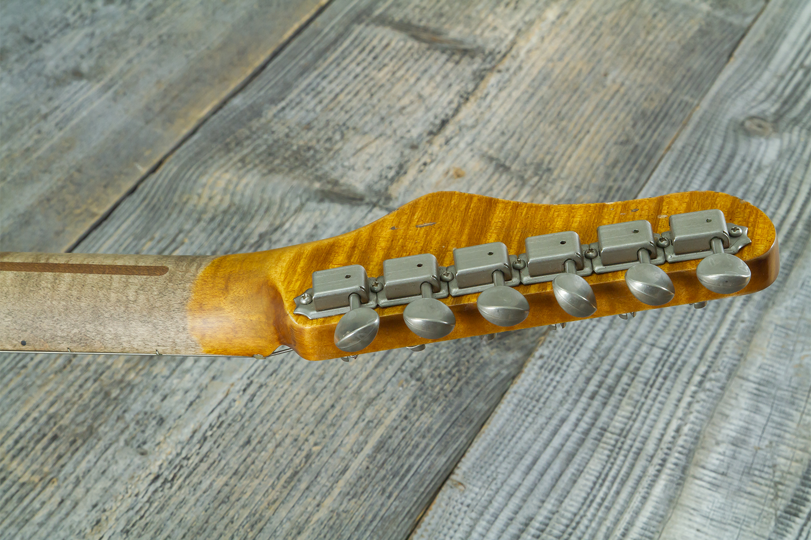 Haar Guitars Trad T Custom 2s P90 Lindy Fralin Mn Ht #43488 - Orange See Through - Televorm elektrische gitaar - Variation 14