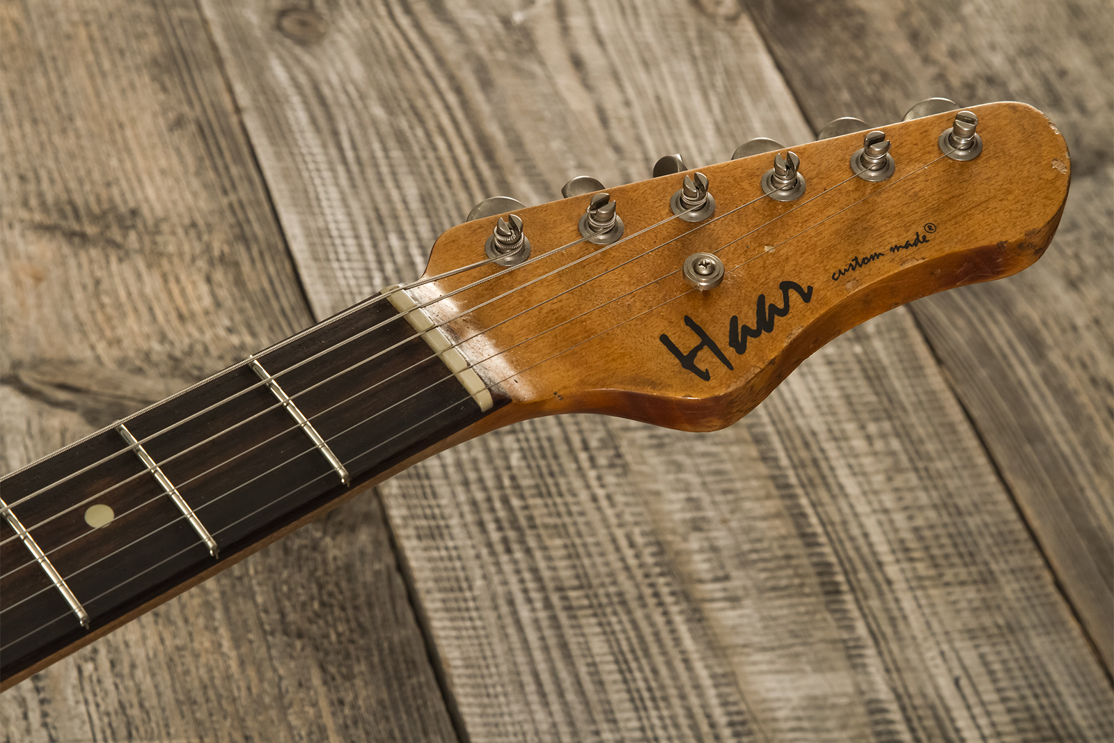 Haar Guitars Trad T Custom Sh Lindy Fralin Ht Rw #42271 - Aged Burgundy - Televorm elektrische gitaar - Variation 11