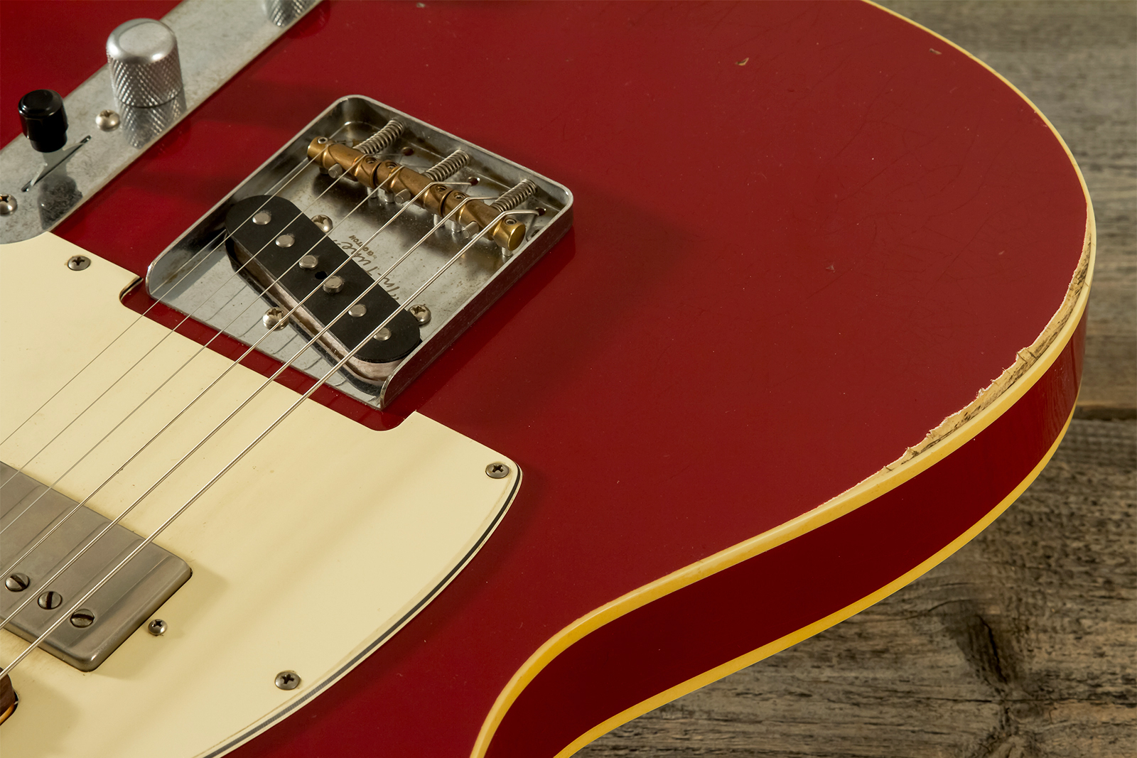 Haar Guitars Trad T Custom Sh Lindy Fralin Ht Rw #42271 - Aged Burgundy - Televorm elektrische gitaar - Variation 3
