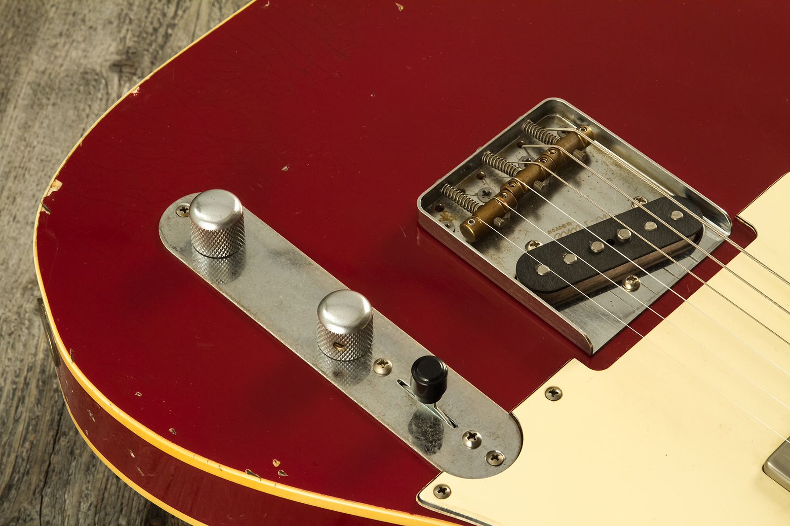 Haar Guitars Trad T Custom Sh Lindy Fralin Ht Rw #42271 - Aged Burgundy - Televorm elektrische gitaar - Variation 4