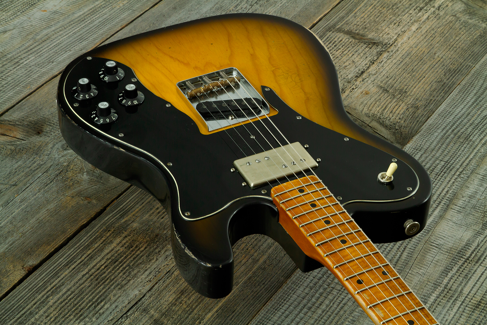 Haar Guitars Trad T Hs Brandon / Kloppmann Ht Mn #43591 - Aged 2 Tone Sunburst - Televorm elektrische gitaar - Variation 2