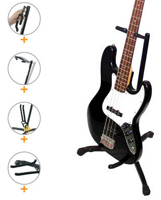 Hercules Stand Gs405b Floor Guitare Ou Basse Avec 2 Barres De Soutien - Gitaarstandaard - Variation 1