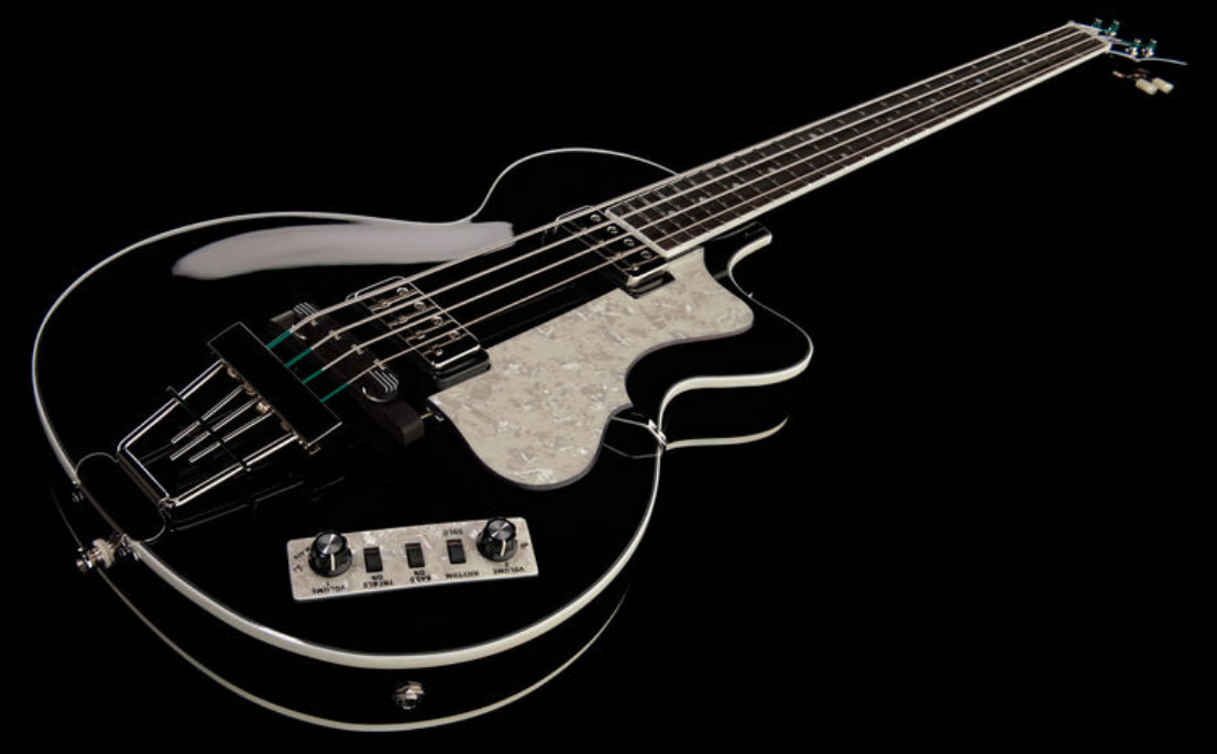 Hofner Club Bass Ct Cw - Black - Hollow body elektrische bas - Variation 1