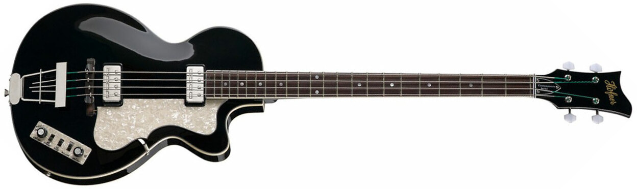 Hofner Club Bass Ct Cw - Black - Hollow body elektrische bas - Main picture