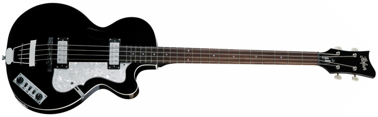 Hofner Club Bass Ignition Cw - Black - Hollow body elektrische bas - Main picture