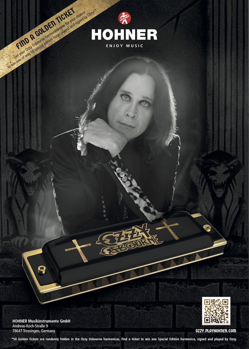 Hohner M666 Ozzy Osbourne Signature Series - Chromatische harmonica - Variation 3