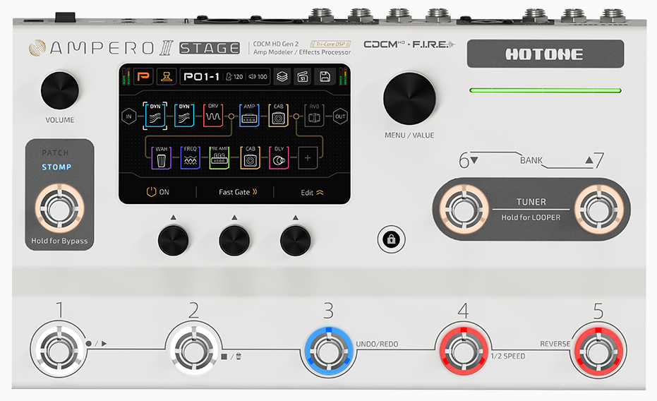 Hotone Mp-380 Ampero Ii Stage - Simulatie van gitaarversterkermodellering - Variation 1