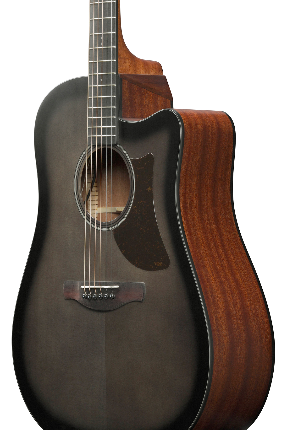 Ibanez Aad50ce Tcb Advanced Dreadnought Cw Epicea Sapele Pur - Transparent Charcoal Burst Low Gloss - Elektro-akoestische gitaar - Variation 2