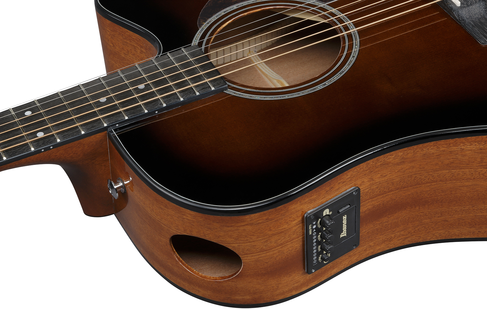 Ibanez Aad51ce Dvs Advanced Dreadnought Cw Epicea Sapele Pur - Dark Violin Sunburst - Folk gitaar - Variation 3