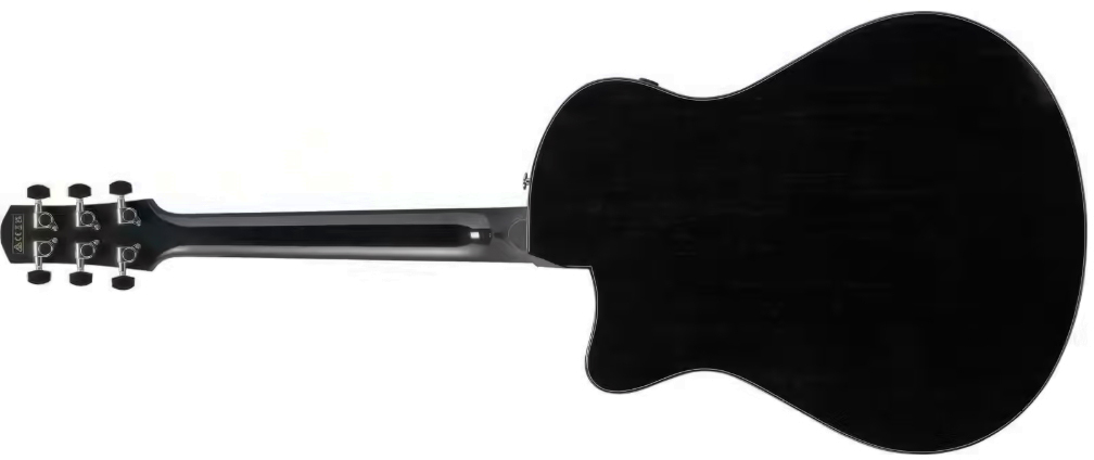 Ibanez Aam340ce Rub Advanced Auditorium Cw Tout Acajou Rw - Rustic Black - Folk gitaar - Variation 1