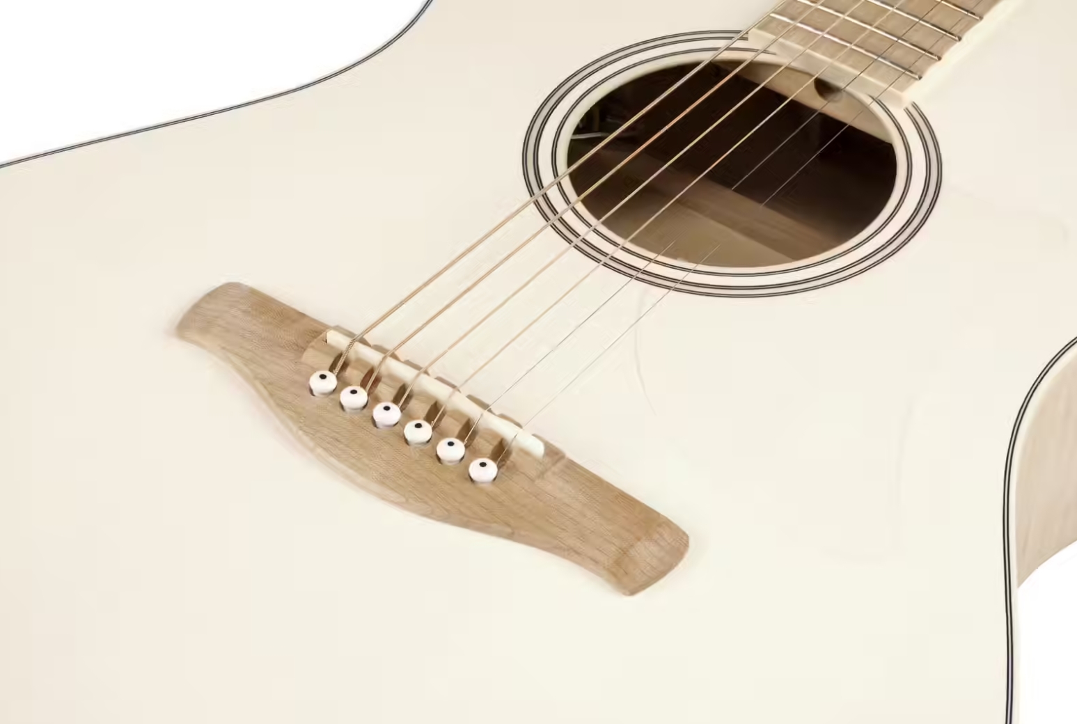 Ibanez Aam370e Oaw Advanced Auditorium Epicea Erable Mn - Open Pore Antique White - Folk gitaar - Variation 2