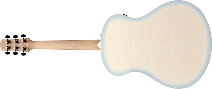 Ibanez Aam370m2e Aib Advanced Auditorium Epicea Erable Mn - Transparent Antique White Ice Blue Open Pore - Folk gitaar - Variation 1