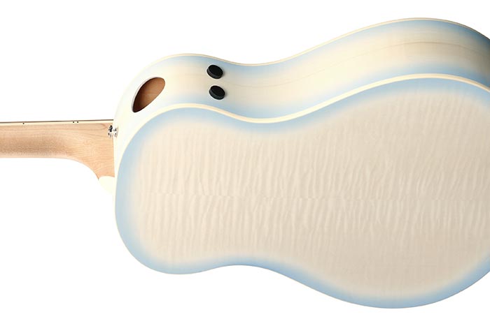 Ibanez Aam370m2e Apf Advanced Auditorium Epicea Erable Mn - Transparent Antique White Peach Fuzz Open Pore - Folk gitaar - Variation 2