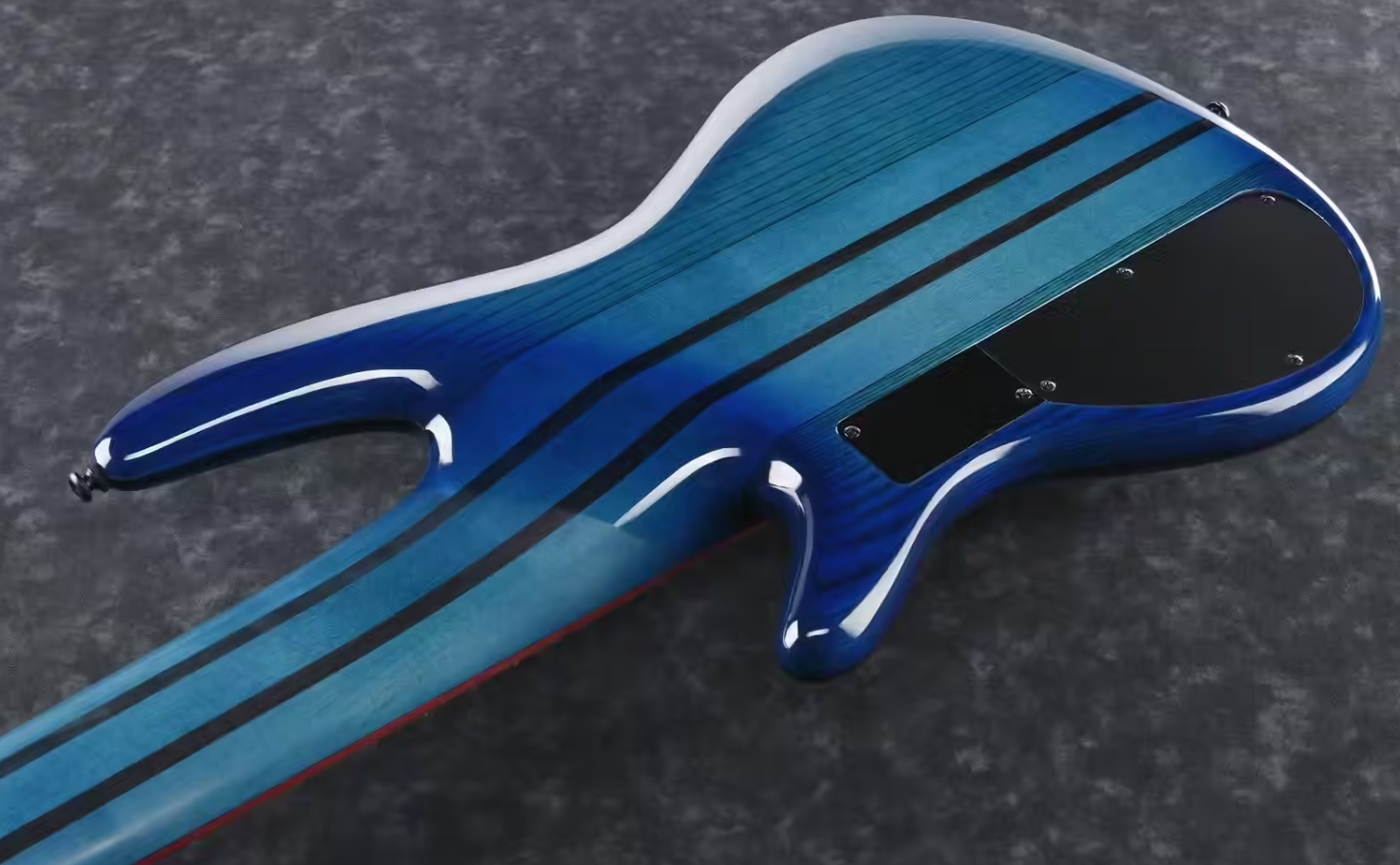 Ibanez Adam Nitti Anb306 Signature 6c Active Bartolini Pur - Transparent Blue - Solid body elektrische bas - Variation 3