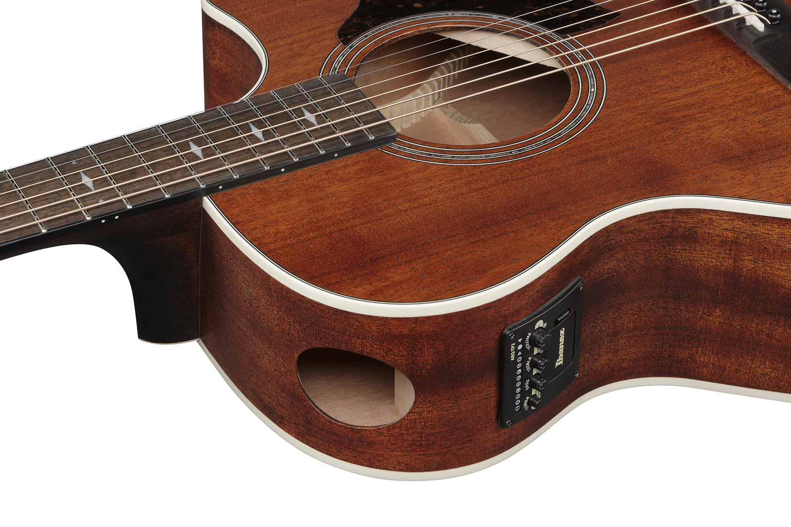 Ibanez Ae140 Opn Concert Thinline Cw Tout  Okoume Lau - Open Pore Natural - Folk gitaar - Variation 2