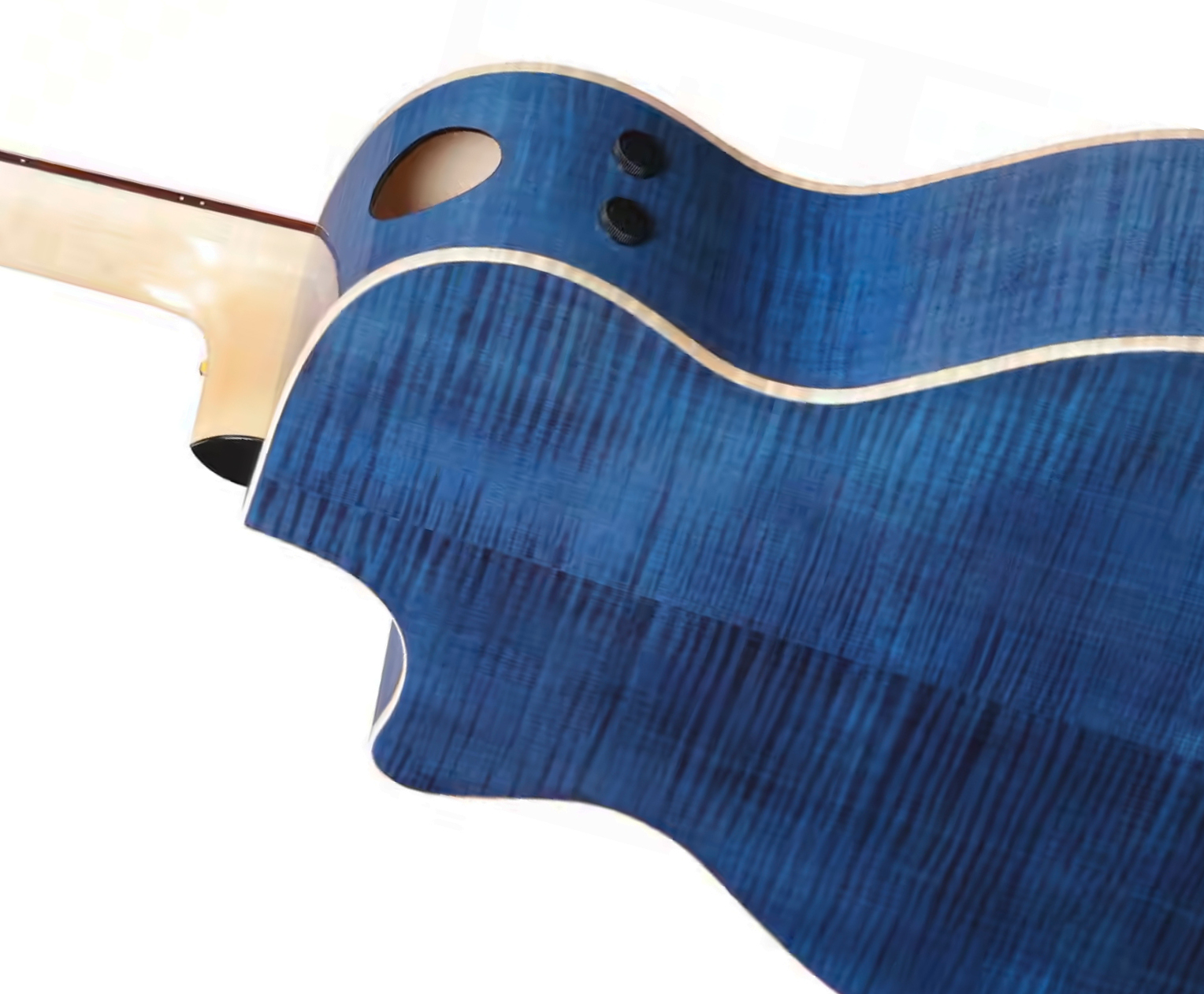 Ibanez Ae390 Nta Concert Thinline Cw Epicea Erable Rw - Natural Top / Aqua Blue Back - Folk gitaar - Variation 2