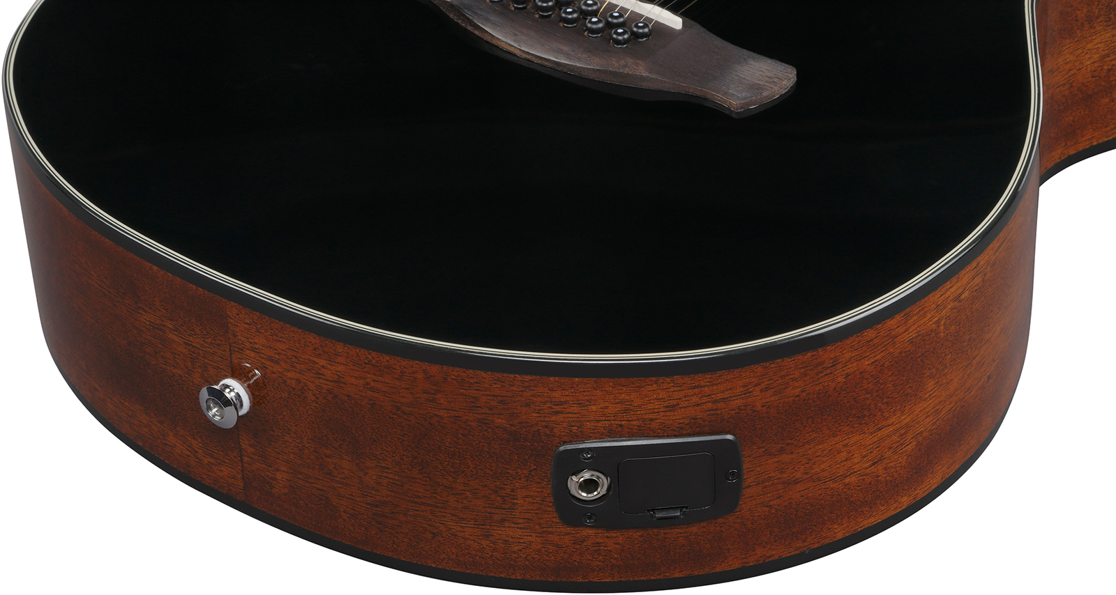 Ibanez Aeg5012 Bkh Concert 12c Epicea Okoume Lau - Black - Folk gitaar - Variation 4